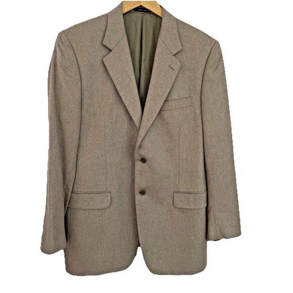 Joseph & Lyman Cashmere Blazer Sport Coat Men 40R Beige Two Button Ventless EUC - Picture 1 of 14